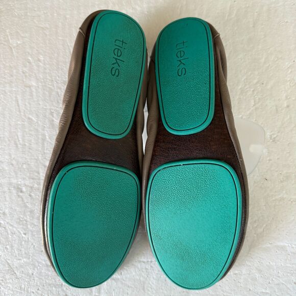 Size 10 - Tieks by Gavrieli Classic The Ballet Flat Reinvented Shoe Leather Tan - Picture 8 of 8